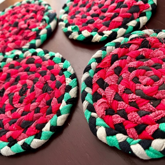 Set of Four Braided Coasters - Picture 5 of 15